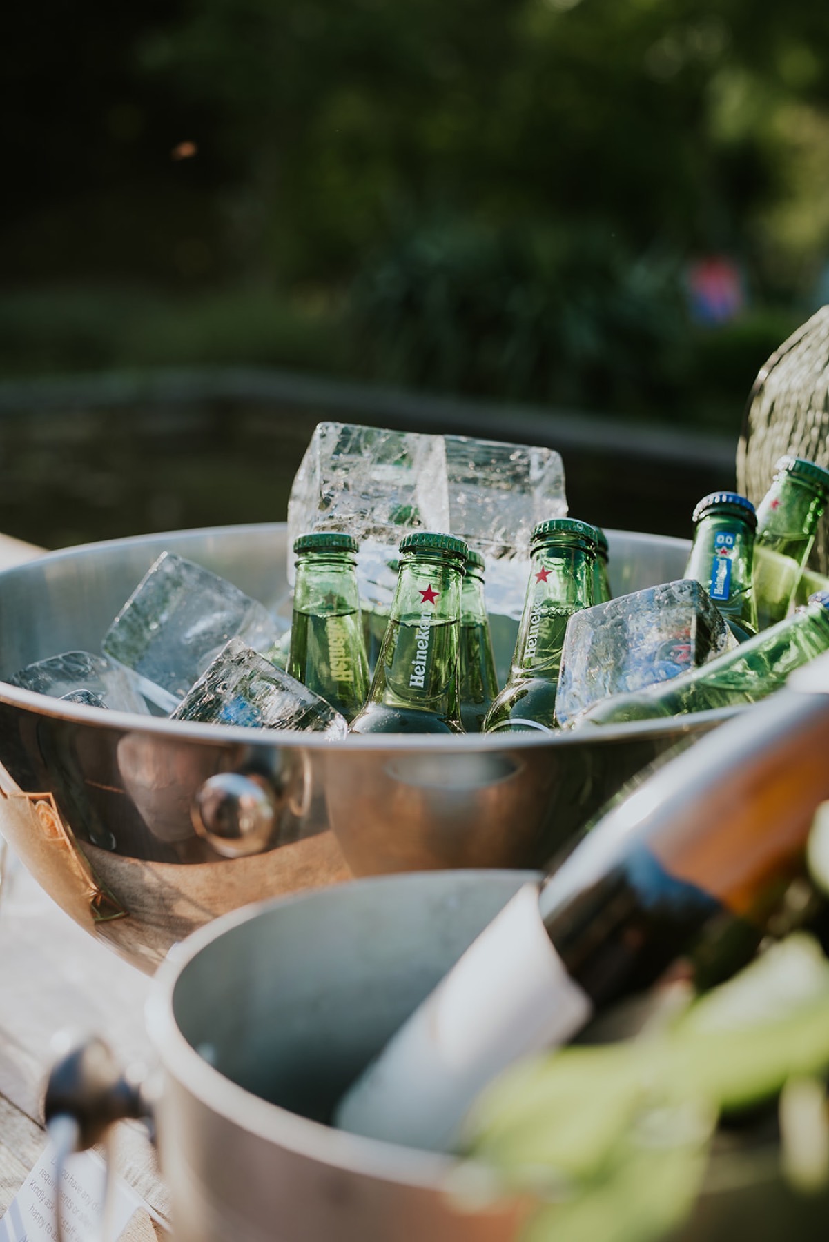 Champagne on ice at Annerie's 40th birthday