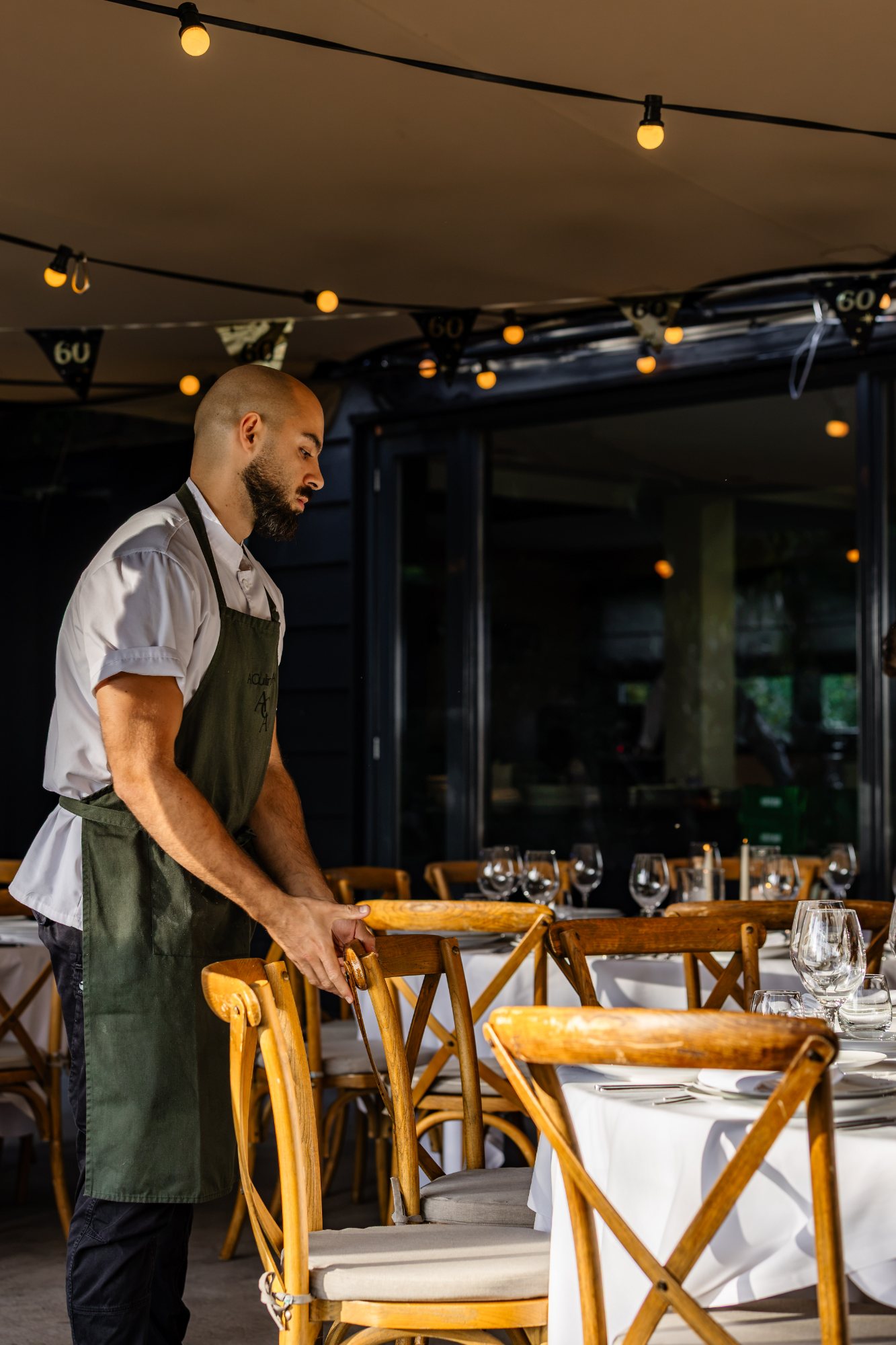 A Culinary Affair: Overdekt terras met lichtsnoeren voor het diner