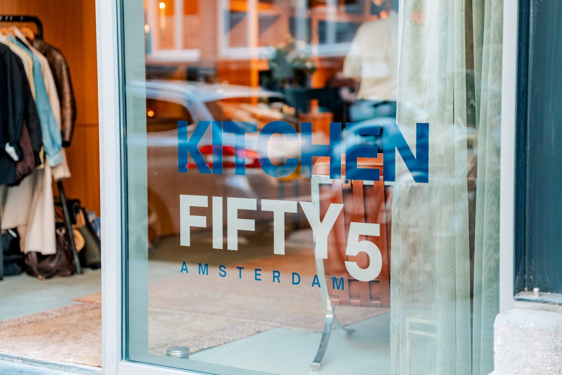 The front of KITCHEN 55 on the Marcusstraat in Amsterdam