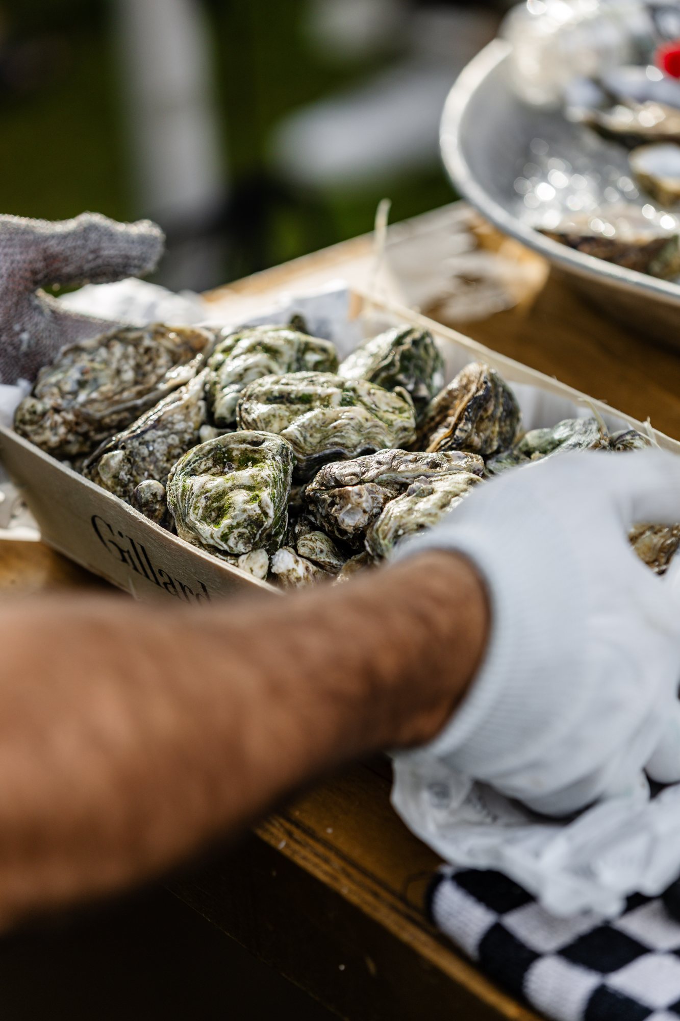 A Culinary Affair: Gillardeau-oesters worden geopend aan de oesterbar